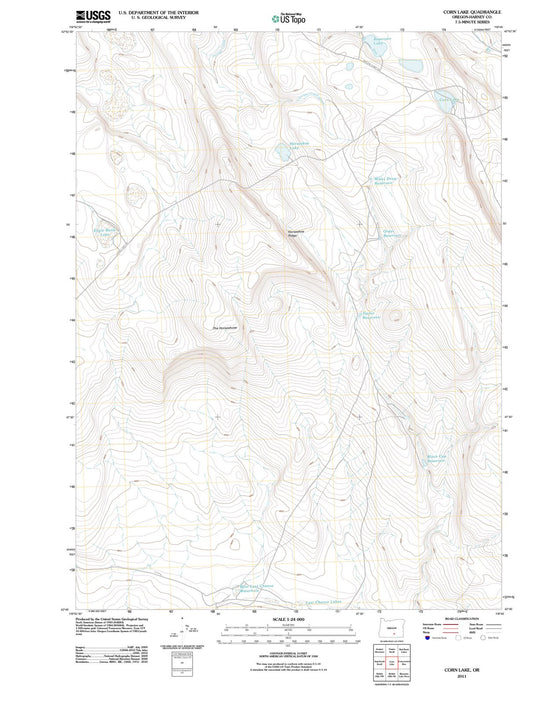 2011 Corn Lake, OR - Oregon - USGS Topographic Map
