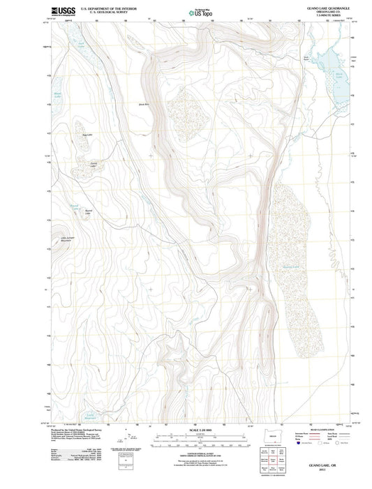 2011 Guano Lake, OR - Oregon - USGS Topographic Map
