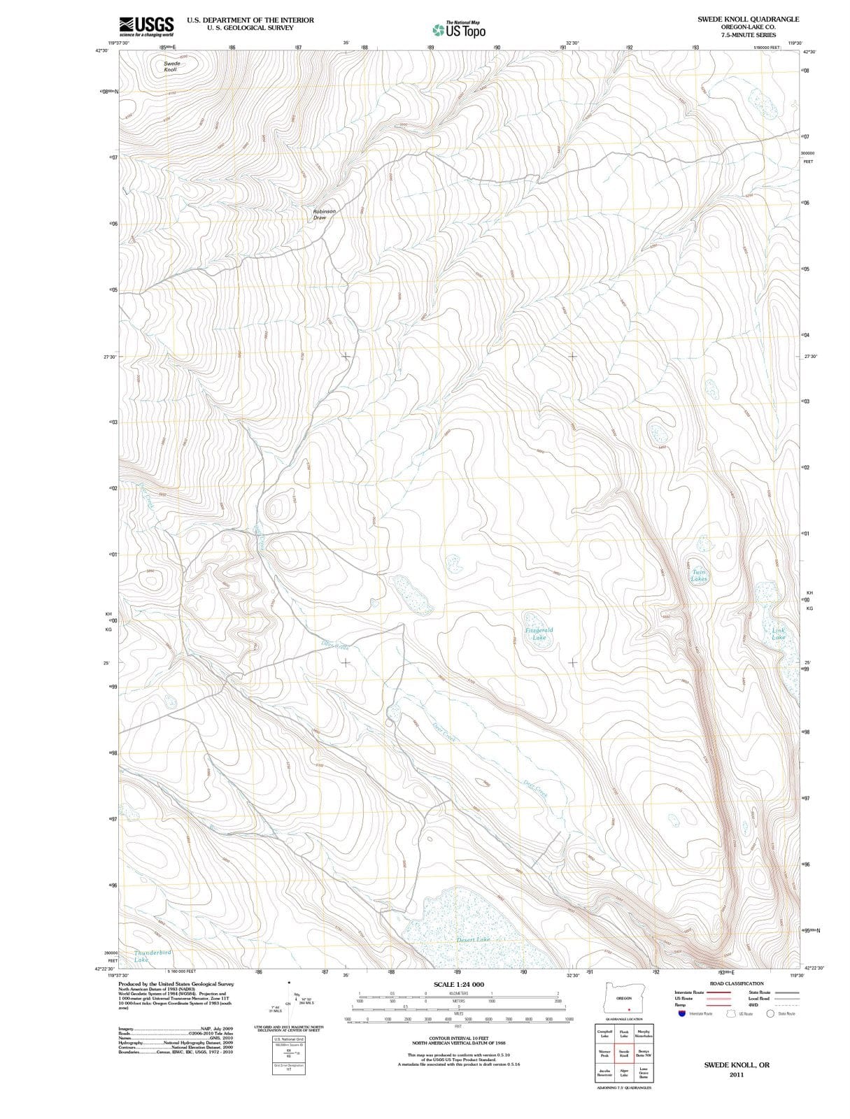 2011 Swede Knoll, OR - Oregon - USGS Topographic Map