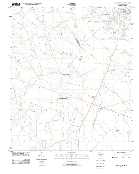2011 Lake City West, SC - South Carolina - USGS Topographic Map