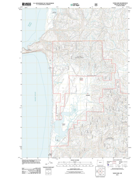 2011 Sand Lake, OR - Oregon - USGS Topographic Map