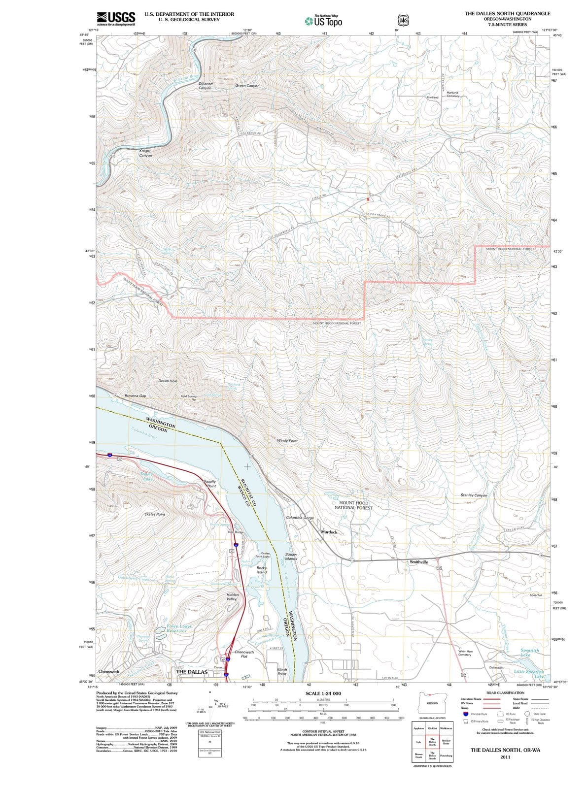 2011 Thealles North, OR - Oregon - USGS Topographic Map
