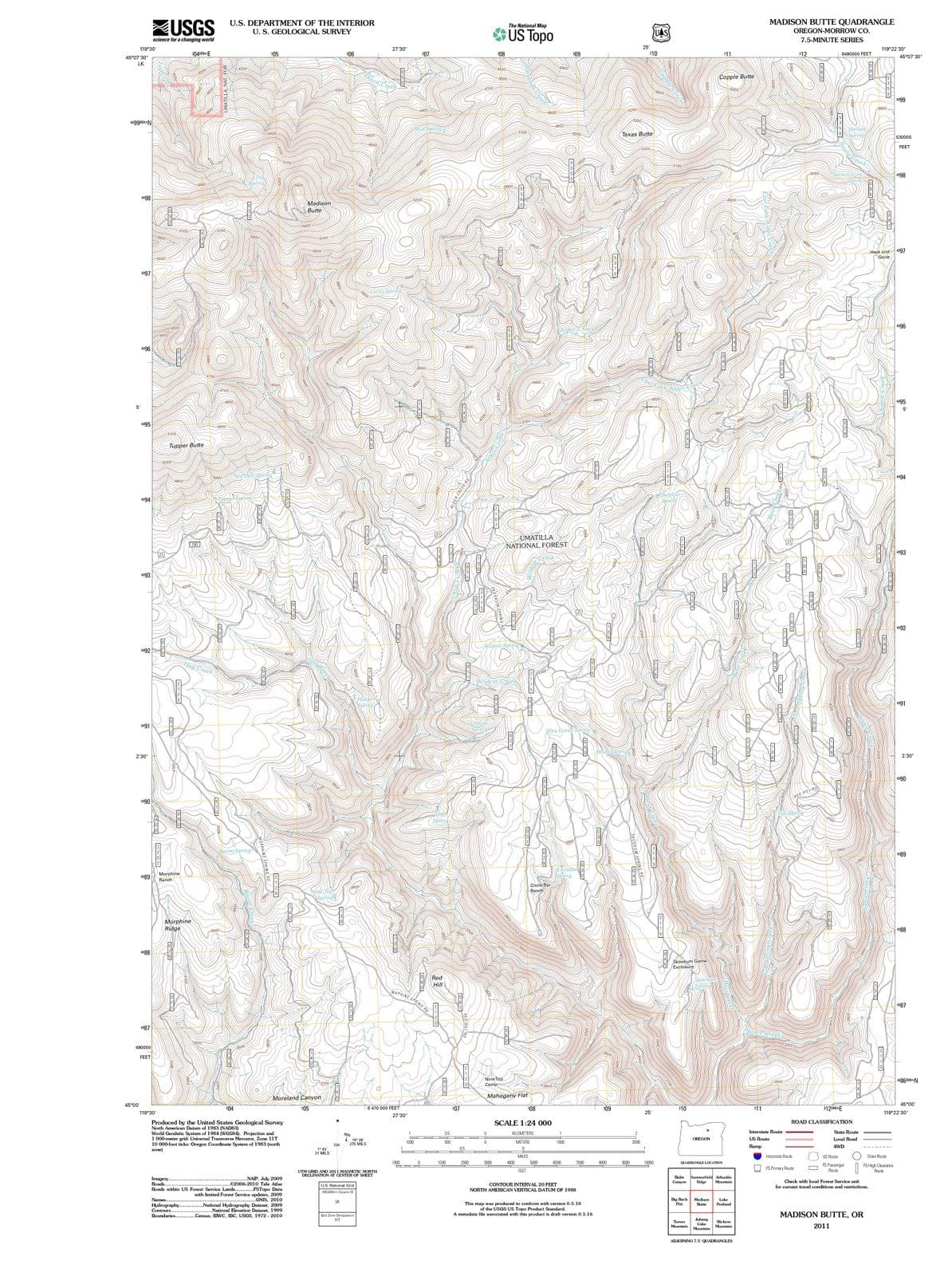 2011 Madison Butte, OR - Oregon - USGS Topographic Map