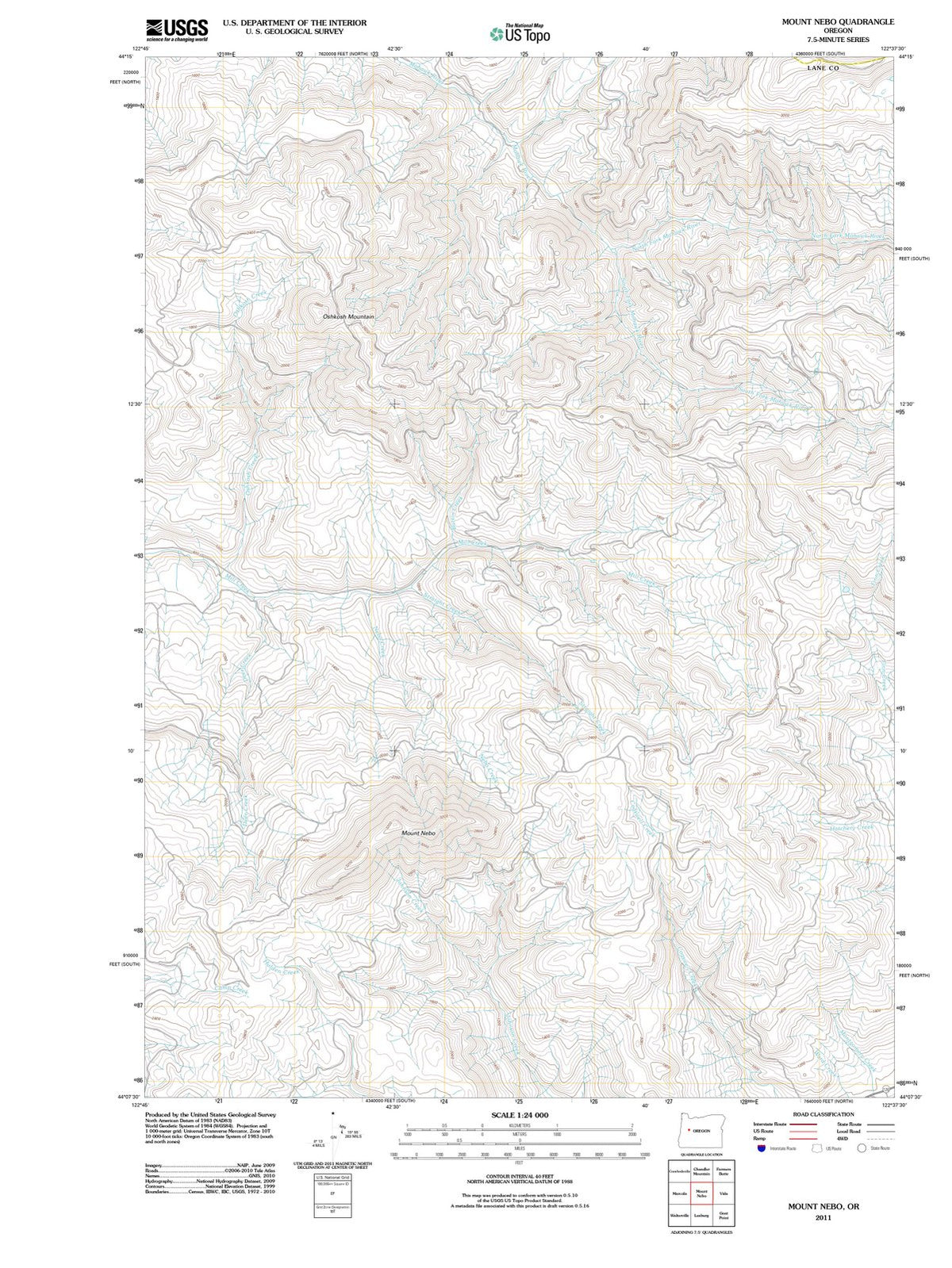 2011 Mountbo, OR - Oregon - USGS Topographic Map