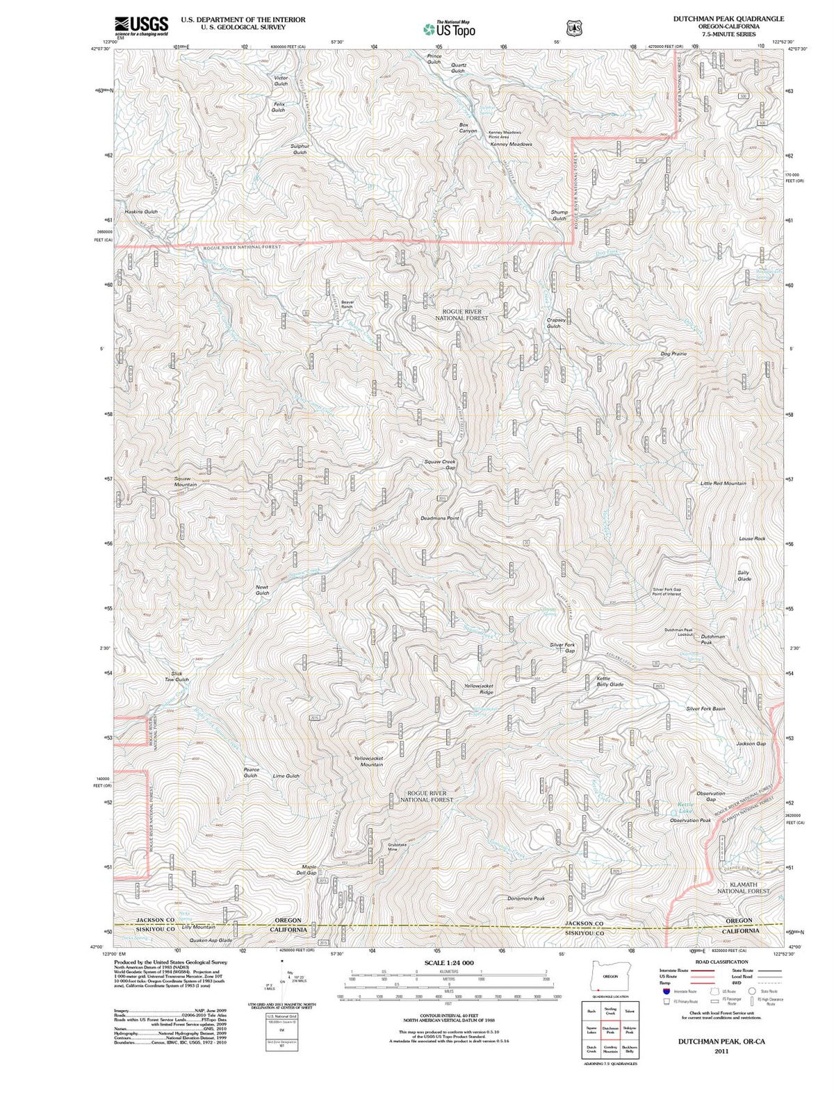 2011 Dutchman Peak, OR - Oregon - USGS Topographic Map