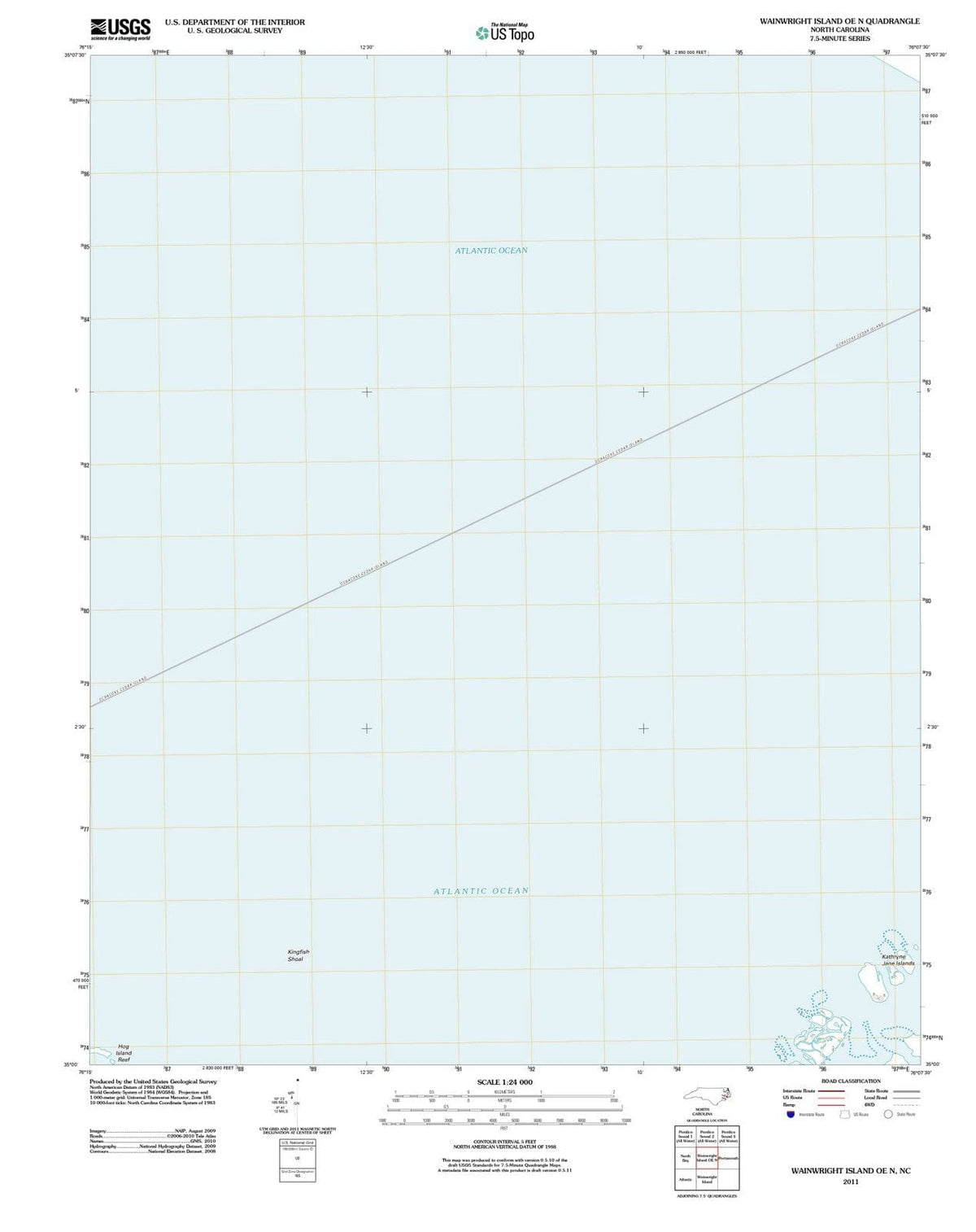 2011 Wainwright Island, NC - North Carolina - USGS Topographic Map