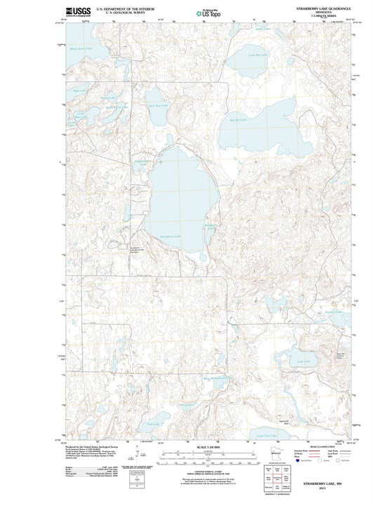 2011 Strawberry Lake, MN - Minnesota - USGS Topographic Map
