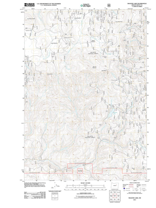 2011 Magone Lake, OR - Oregon - USGS Topographic Map
