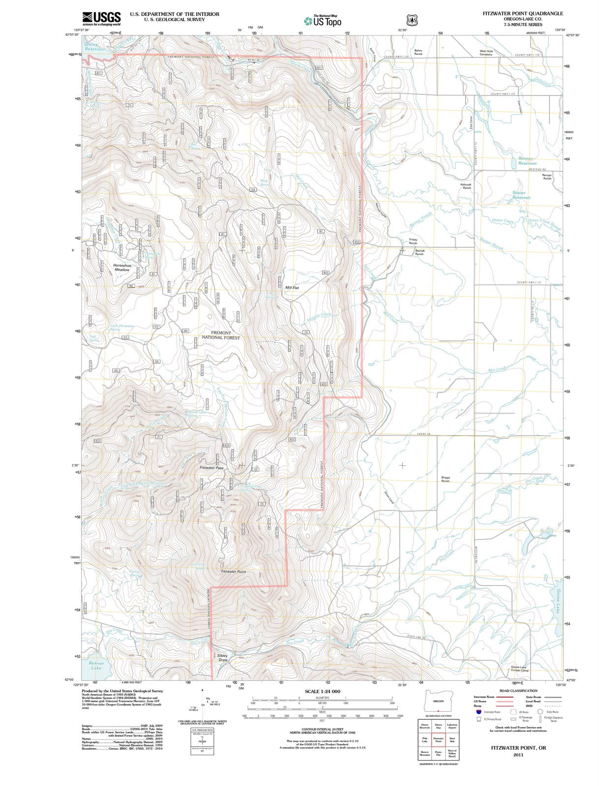 2011 Fitzwater Point, OR - Oregon - USGS Topographic Map