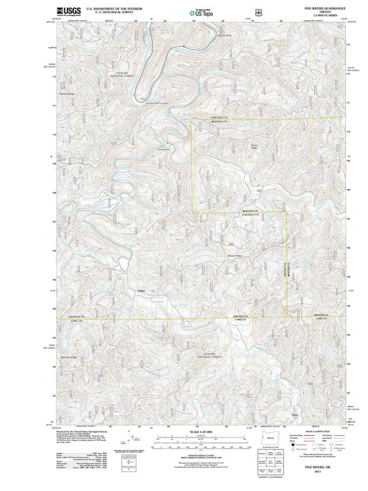2011 Five Rivers, OR - Oregon - USGS Topographic Map