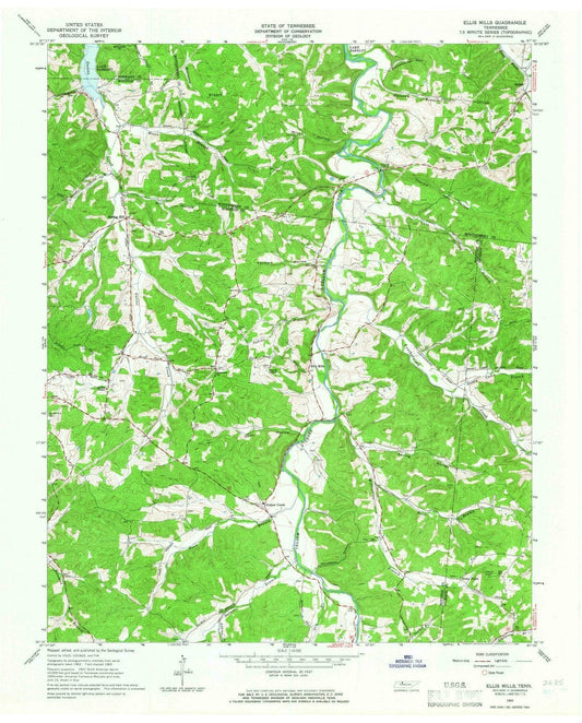 1965 Ellis Mills, TN - Tennessee - USGS Topographic Map