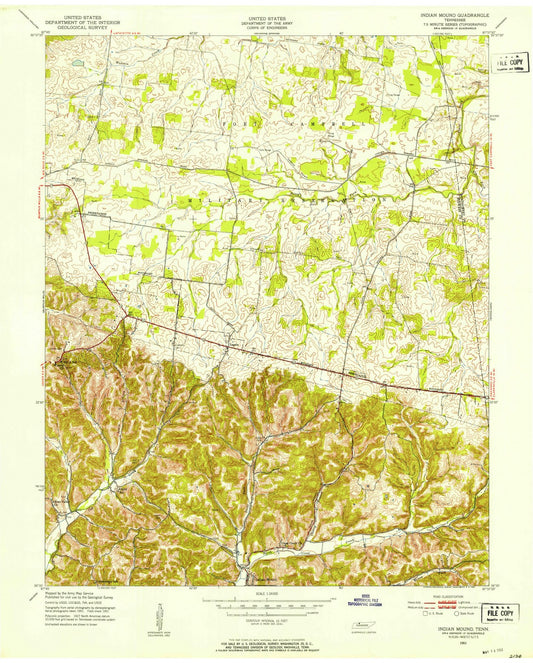 1951 Indian Mound, TN - Tennessee - USGS Topographic Map