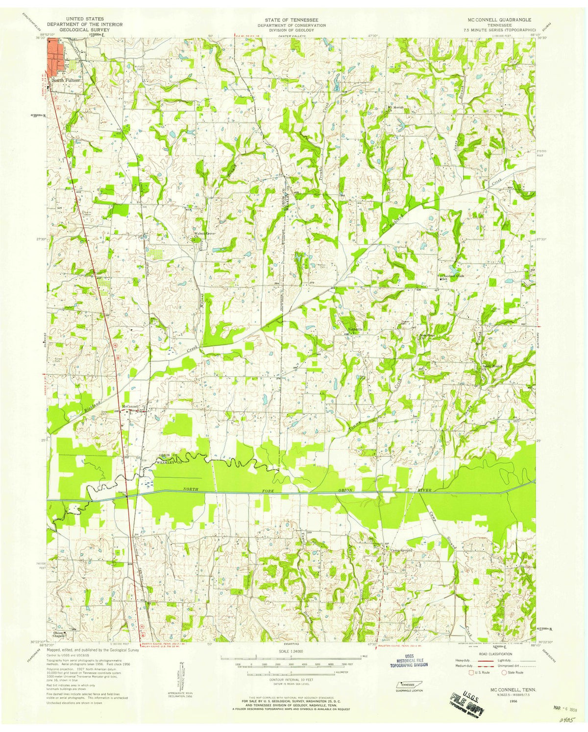 1956 Mc Connell, TN - Tennessee - USGS Topographic Map
