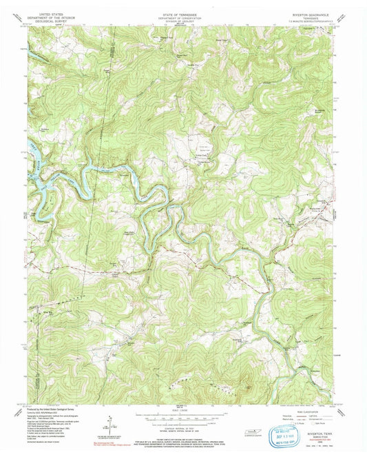 1956 Riverton, TN - Tennessee - USGS Topographic Map