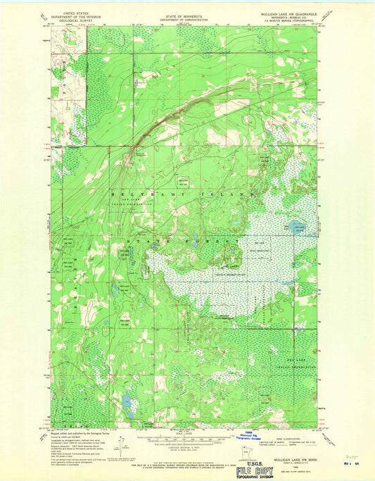 1968 Mulligan, MN - Minnesota - USGS Topographic Map