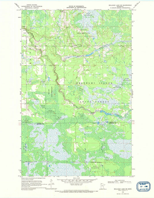 1968 Mulligan, MN - Minnesota - USGS Topographic Map