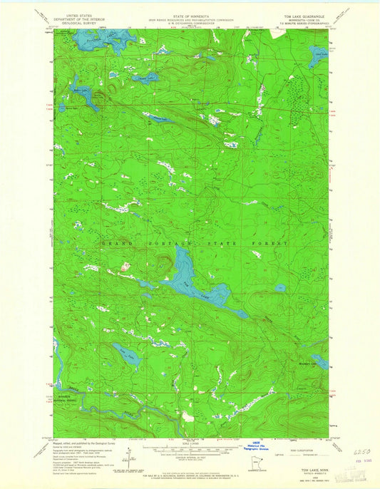 1959 Tom Lake, MN - Minnesota - USGS Topographic Map