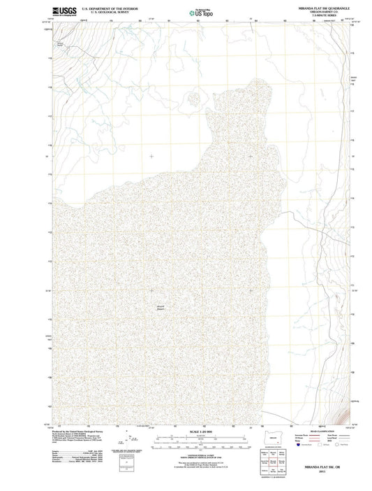 2011 Miranda Flat, OR - Oregon - USGS Topographic Map