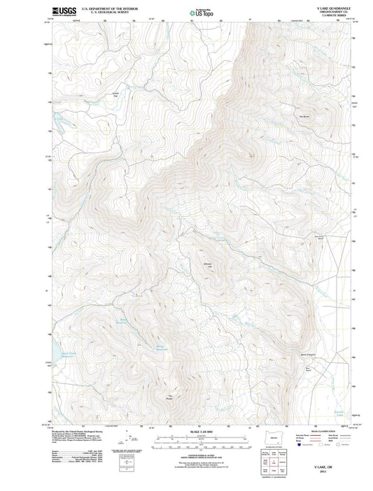 2011 V Lake, OR - Oregon - USGS Topographic Map
