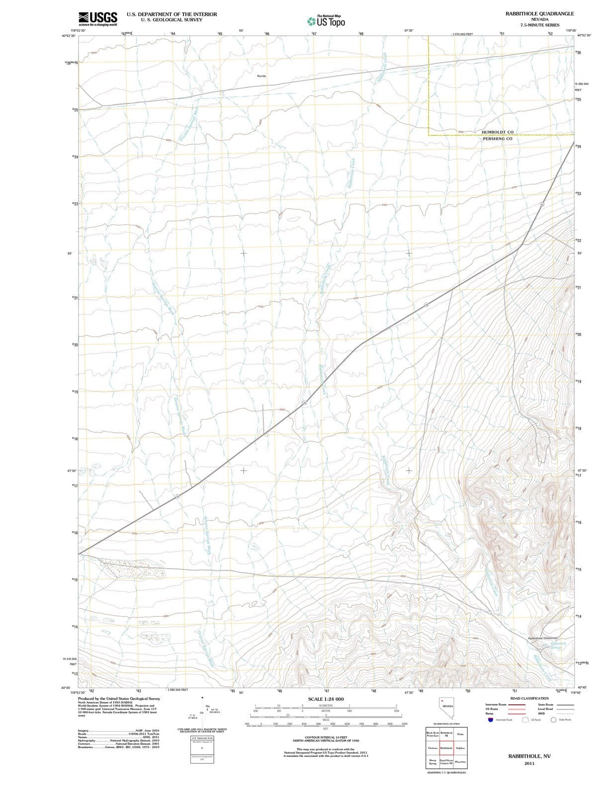2011 Rabbithole, NV - Nevada - USGS Topographic Map