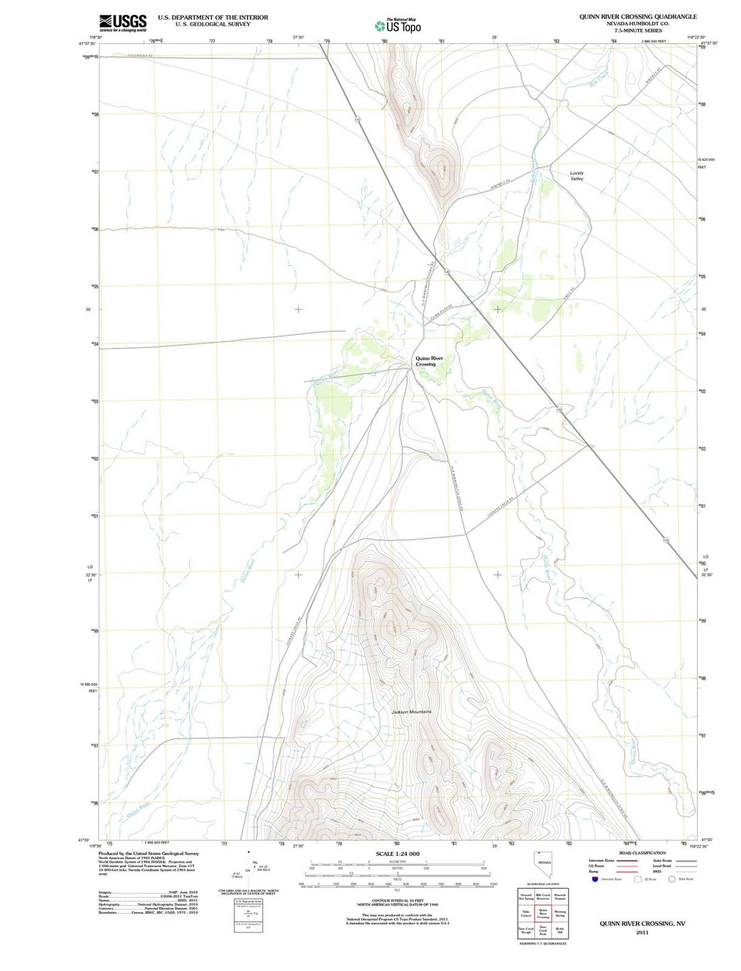 2011 Quinn River Crossing, NV - Nevada - USGS Topographic Map