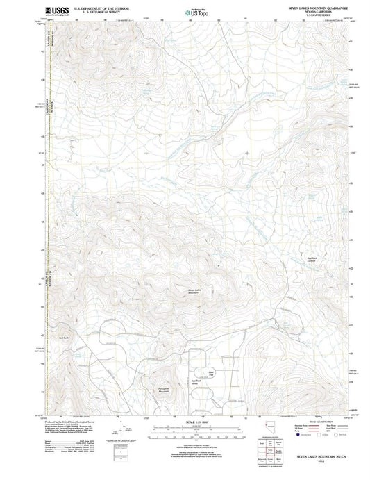 2011 Seven Lakes Mountain, NV - Nevada - USGS Topographic Map