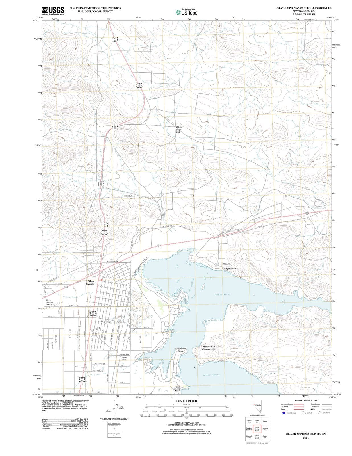 2011 Silver Springs North, NV - Nevada - USGS Topographic Map