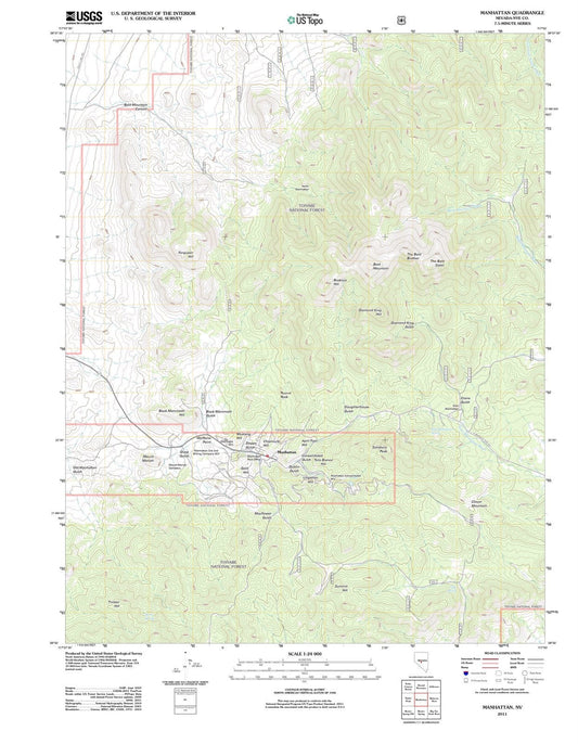 2011 Manhattan, NV - Nevada - USGS Topographic Map