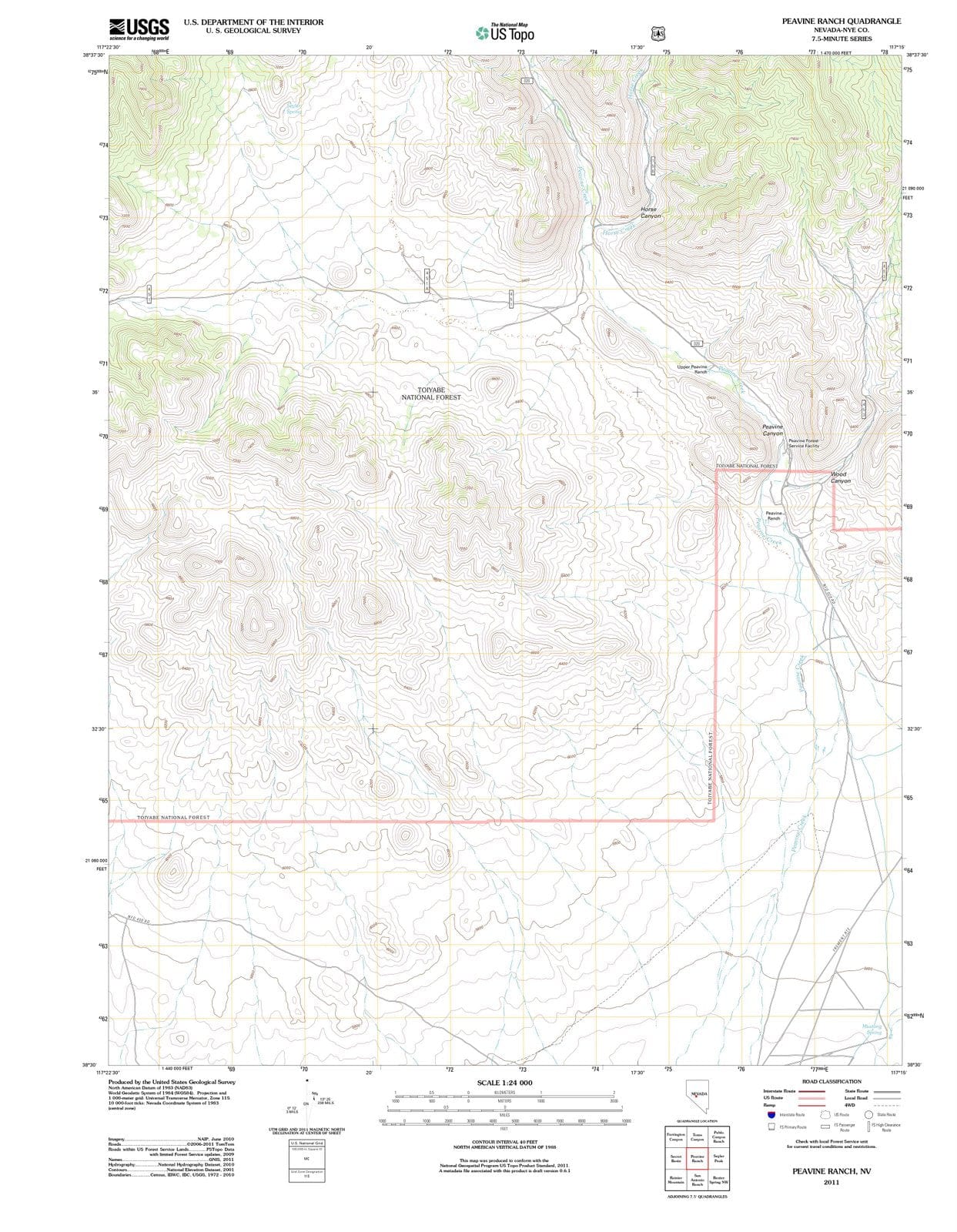 2011 Peavine Ranch, NV - Nevada - USGS Topographic Map