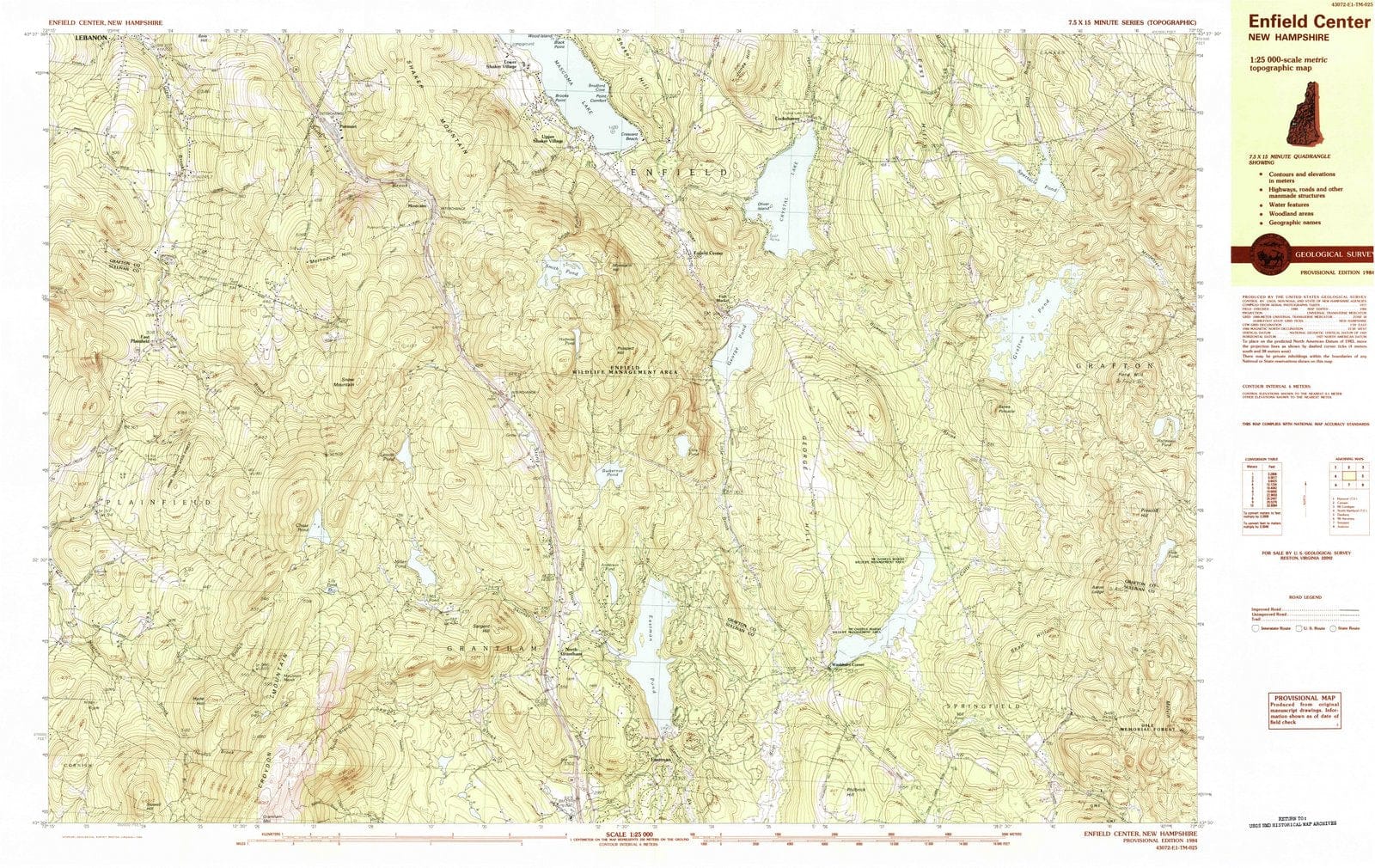 1984 Enfield Center, NH - New Hampshire - USGS Topographic Map