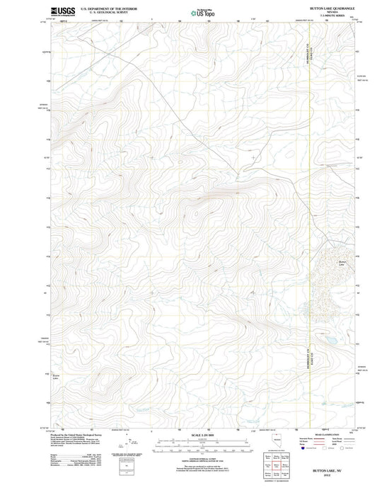 2012 Button Lake, NV - Nevada - USGS Topographic Map