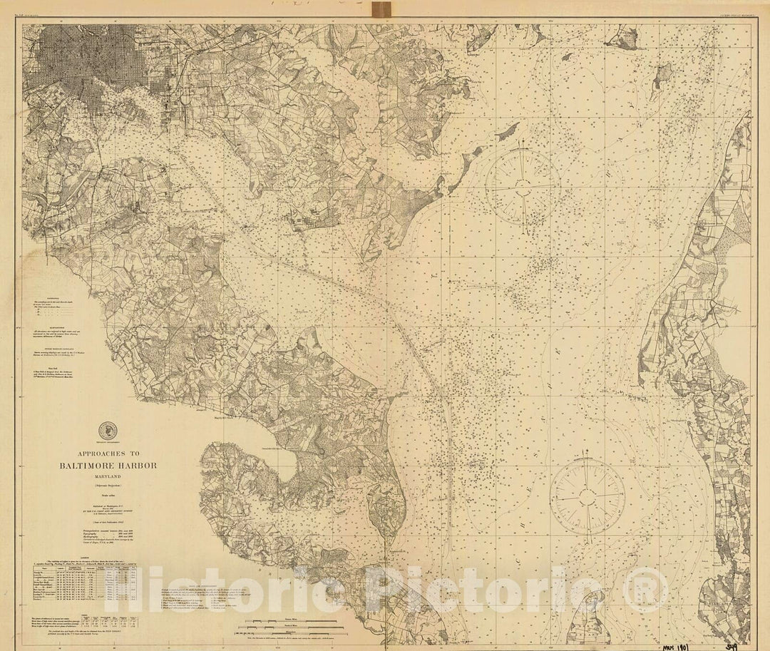 Historic Nautical Map - Potomac River Entrance To Piney Point, 1913 NOAA Chart - Maryland (MD) - Vintage Wall Art