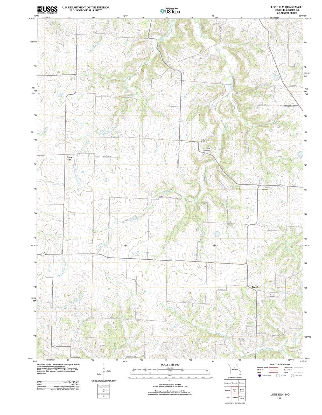 2011 Lone Elm, MO - Missouri - USGS Topographic Map