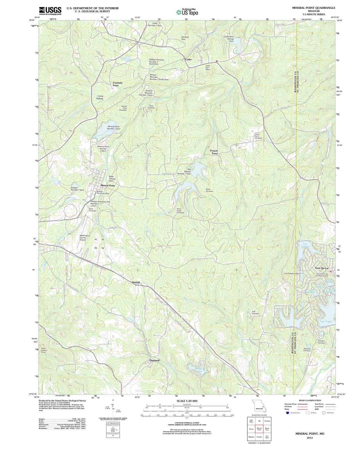 2012 Mineral Point, MO - Missouri - USGS Topographic Map