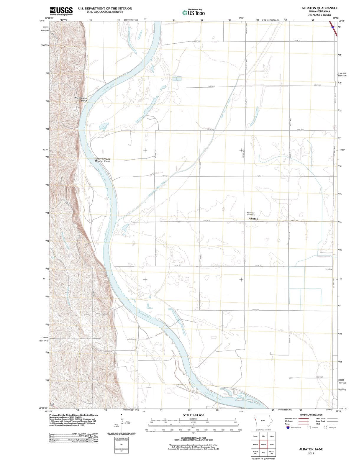2012 Albaton, IA - Iowa - USGS Topographic Map