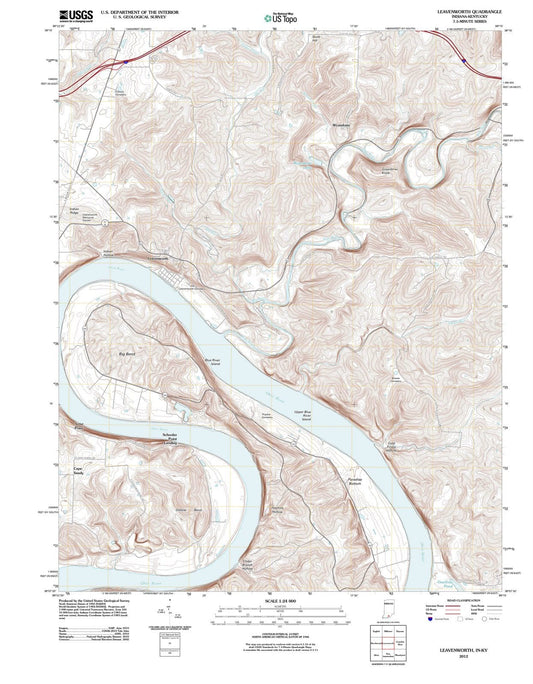 2012 Leavenworth, in - Indiana - USGS Topographic Map
