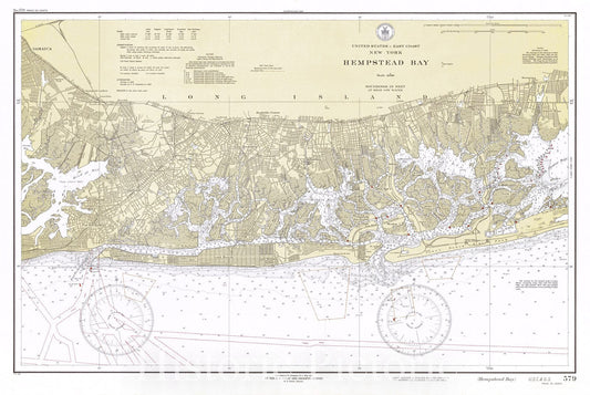 Hempstead Bay, 1937 - Nautical Chart Print