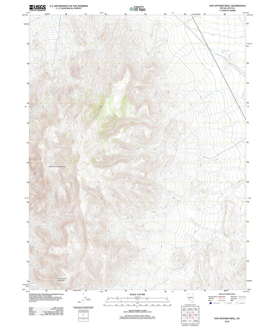2012 San Antonio Well, NV - Nevada - USGS Topographic Map