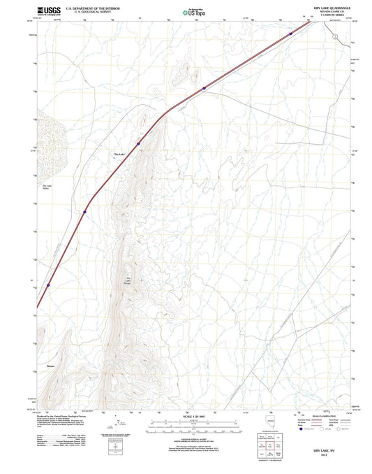2012 Dry Lake, NV - Nevada - USGS Topographic Map