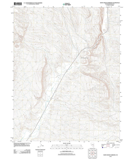 2012 White River Narrows, NV - Nevada - USGS Topographic Map