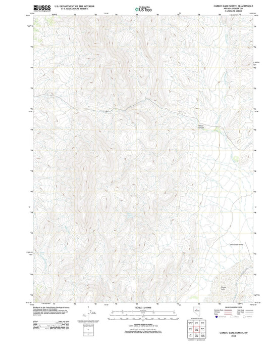 2012 Carico Lake North, NV - Nevada - USGS Topographic Map