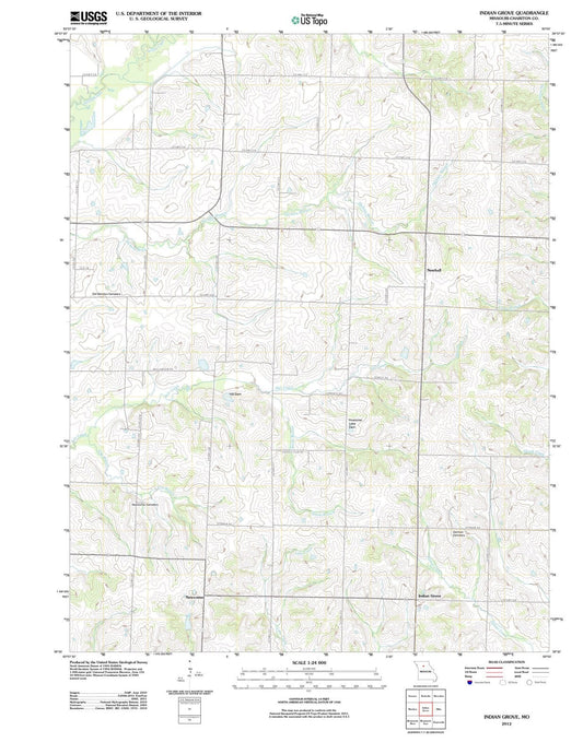 2012 Indian Grove, MO - Missouri - USGS Topographic Map