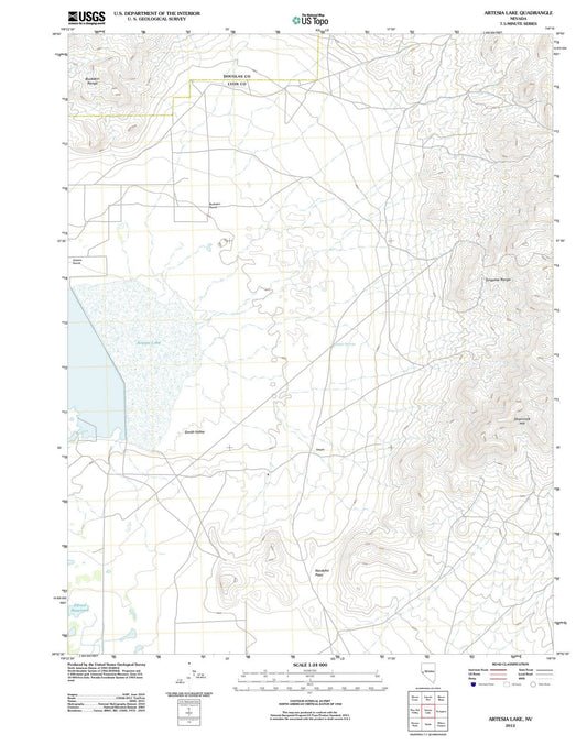 2012 Artesia Lake, NV - Nevada - USGS Topographic Map