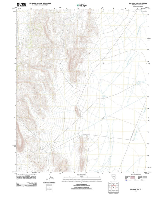 2012 Delamar, NV - Nevada - USGS Topographic Map