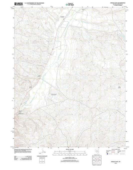 2012 Indian Cove, NV - Nevada - USGS Topographic Map
