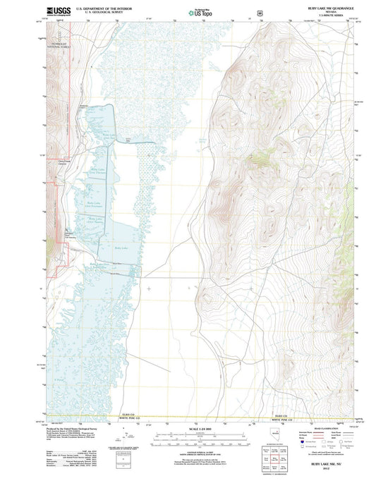 2012 Ruby Lake, NV - Nevada - USGS Topographic Map