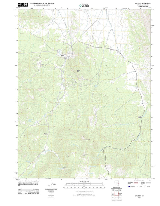 2012 Atlanta, NV - Nevada - USGS Topographic Map