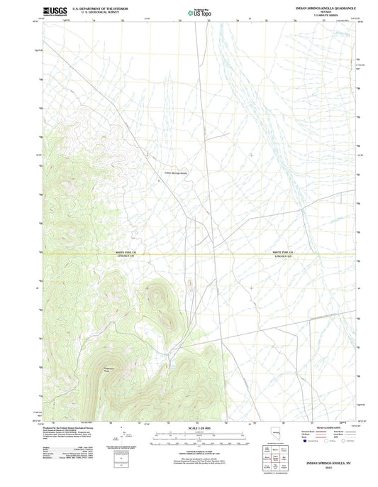2012 Indian Springs Knolls, NV - Nevada - USGS Topographic Map