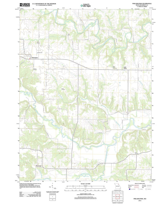 2012 Philadelphia, MO - Missouri - USGS Topographic Map