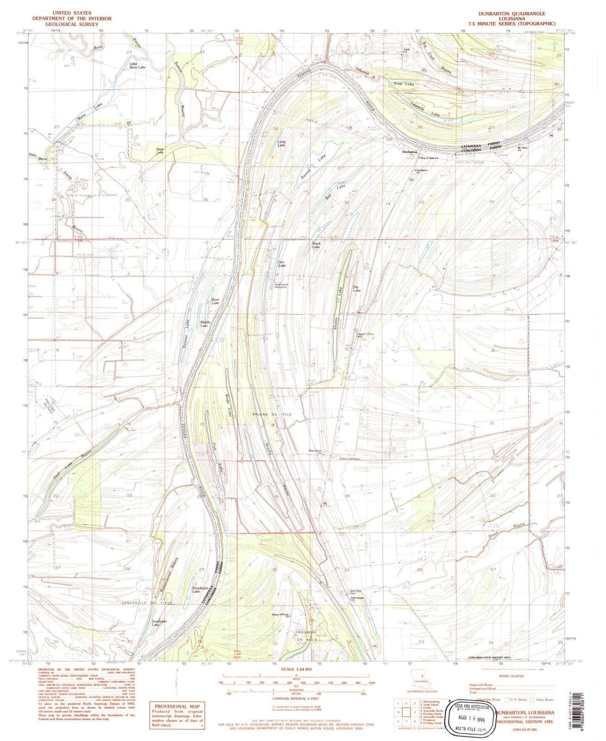 1983 Dunbarton, LA - Louisiana - USGS Topographic Map
